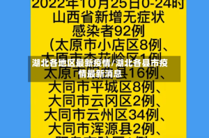 湖北各地区最新疫情/湖北各县市疫情最新消息