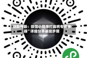 辅助神器：微信小程序打麻将专用神器”详细分享装挂步骤