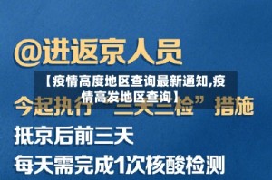 【疫情高度地区查询最新通知,疫情高发地区查询】