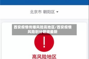 西安疫情传播风险高地区/西安疫情风险划分明细最新