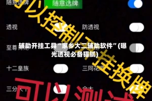 辅助开挂工具“家乡大二辅助软件”(曝光透视必备猫腻)