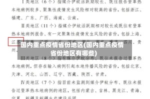 国内重点疫情省份地区(国内重点疫情省份地区有哪些)
