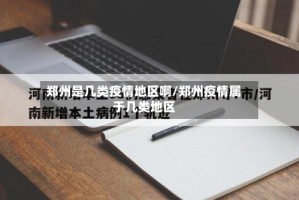 郑州是几类疫情地区啊/郑州疫情属于几类地区