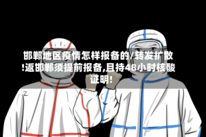 邯郸地区疫情怎样报备的/转发扩散!返邯郸须提前报备,且持48小时核酸证明!