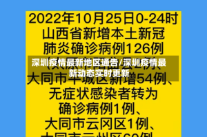 深圳疫情最新地区通告/深圳疫情最新动态实时更新