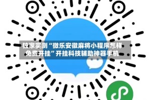 独家实测“微乐安徽麻将小程序怎样免费开挂”开挂科技辅助神器手机