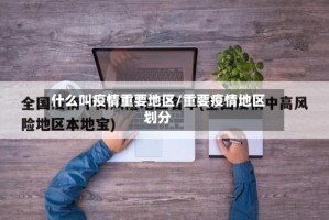 什么叫疫情重要地区/重要疫情地区划分