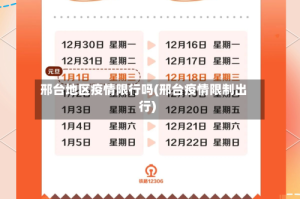 邢台地区疫情限行吗(邢台疫情限制出行)