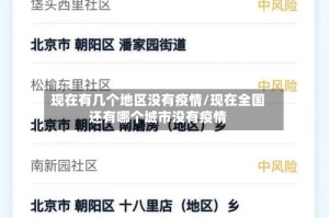 现在有几个地区没有疫情/现在全国还有哪个城市没有疫情