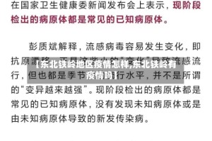 【东北铁岭地区疫情怎样,东北铁岭有疫情吗】