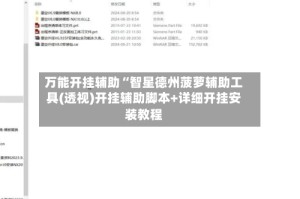 万能开挂辅助“智星德州菠萝辅助工具(透视)开挂辅助脚本+详细开挂安装教程