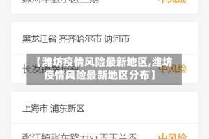 【潍坊疫情风险最新地区,潍坊疫情风险最新地区分布】