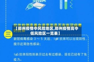 【郑州疫情中风险地区,郑州疫情高中低风险区一览表】