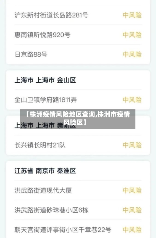 【株洲疫情风险地区查询,株洲市疫情风险区】-第1张图片