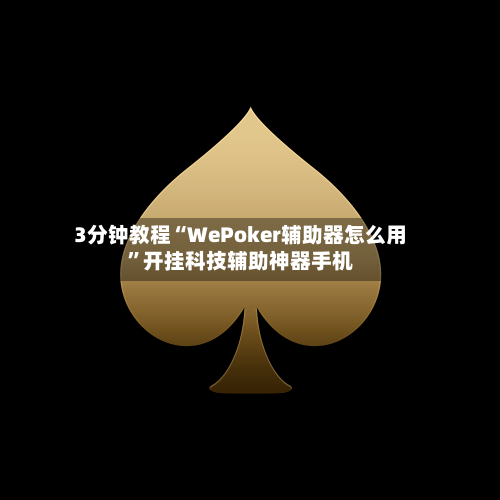 3分钟教程“WePoker辅助器怎么用	”开挂科技辅助神器手机-第3张图片
