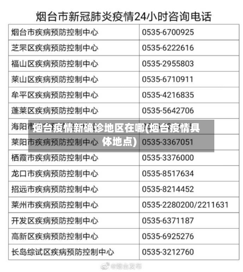 烟台疫情新确诊地区在哪(烟台疫情具体地点)-第1张图片