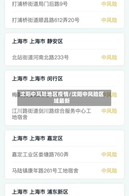 沈阳中风险地区疫情/沈阳中风险区域最新-第1张图片